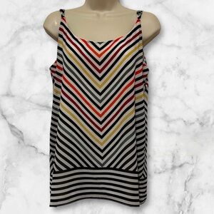 CAbi Multicolor Linea Stripe Cami‎ Tank Top. Size Small